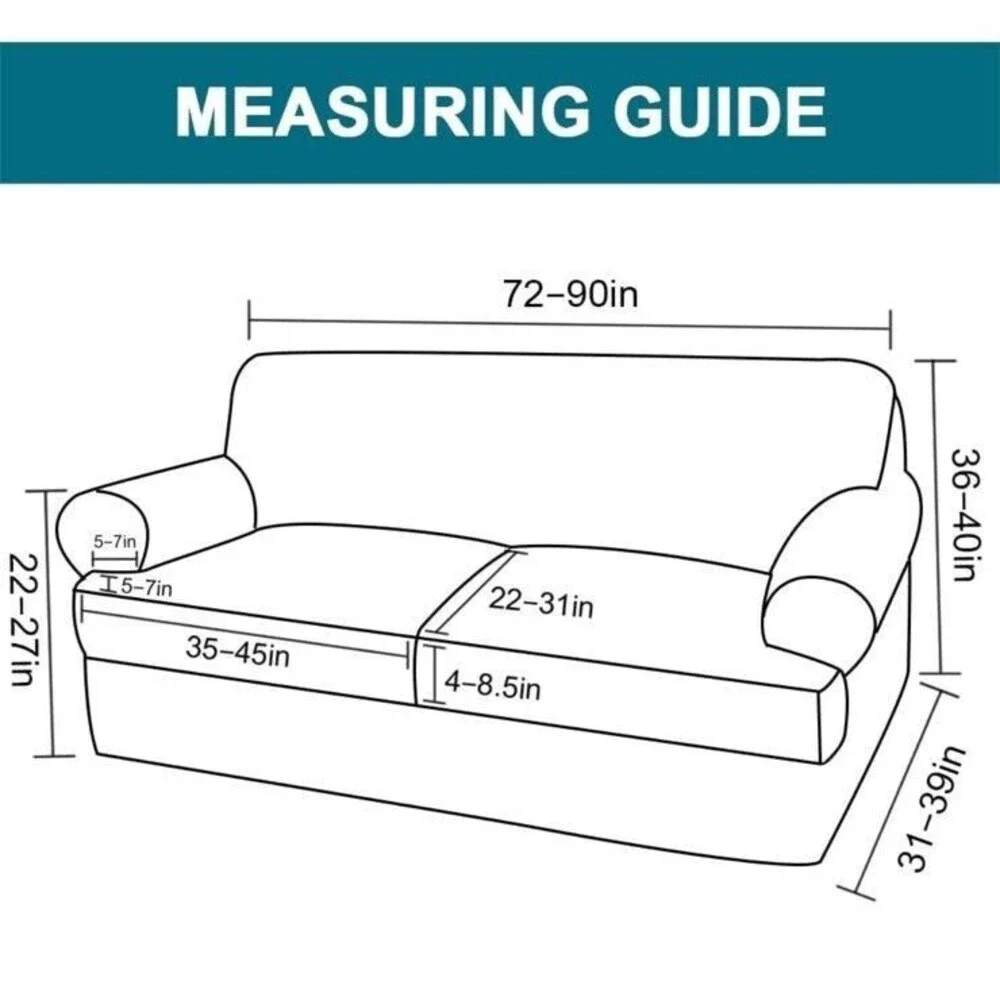 Turquoize 3 Piece T Cushion Sofa Slipcovers Sofa Cover Biscotti Beige New